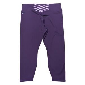 Fabletics Kessler PowerHold Purple High Waisted Crop Leggings Active‎ Women's 3X